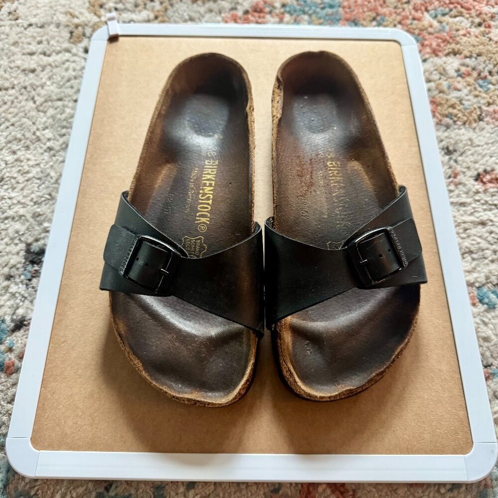 Birkenstocks Black Madrid Sandals Size 38 Womens